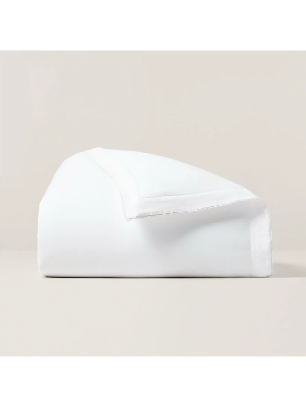 Ralph Lauren RL Linen Contrast Full/Queen Duvet Cover in White Pebble, NWT $500